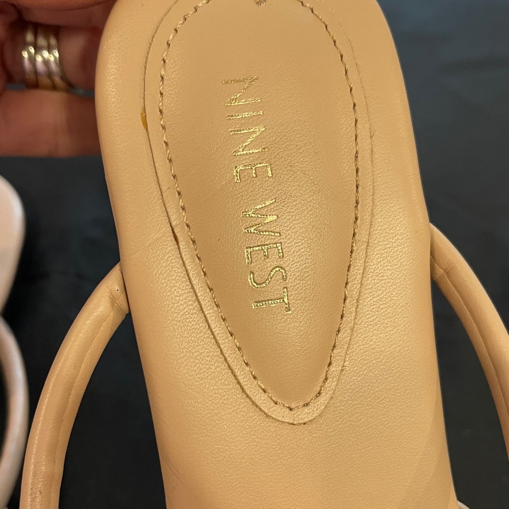 Nine West Beige Strappy Sandals - Picture 2 of 5
